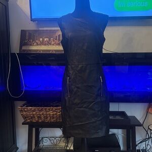 MICHAEL Michael Kors Black Leather Dress